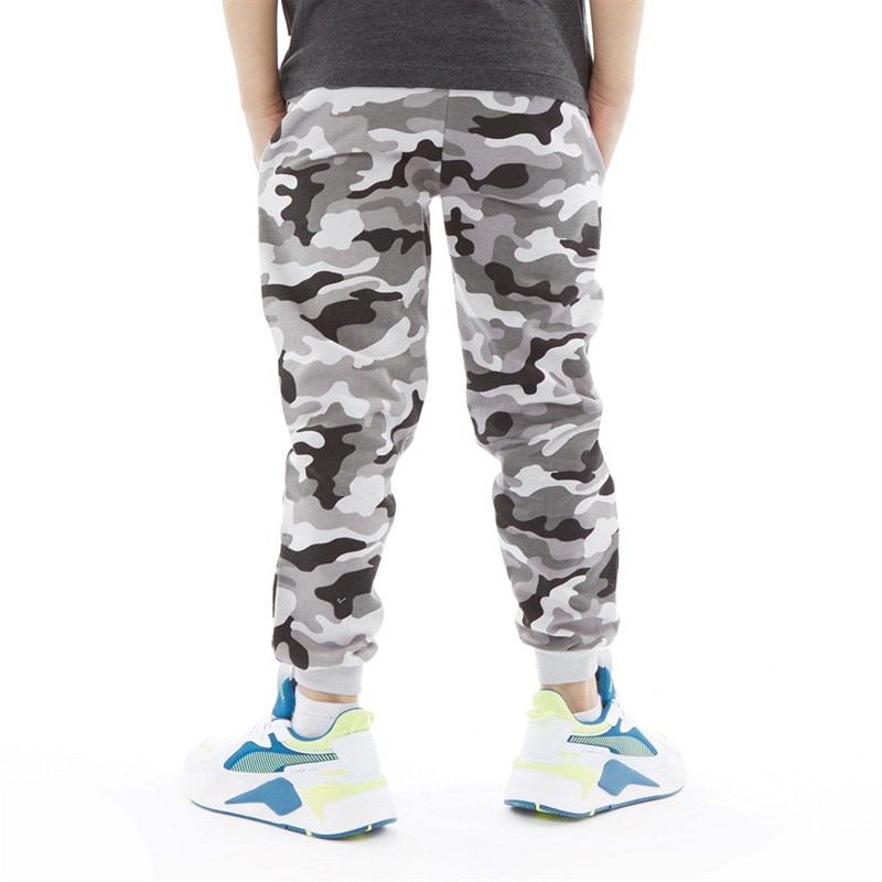 Umbro Junior Camo Print Joggers Camo Grey/Charcoal/White/Black