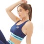 Umbro Womens Active Colour Block Performance Bra Top Navy/Turq