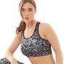 Umbro Womens Active Printed Performance Bra Top Black/Pink