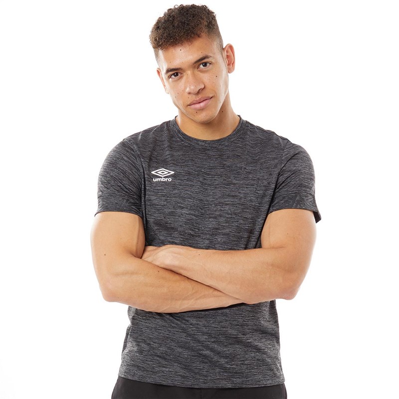 Umbro Mens Active Training T-Shirt Black Marl