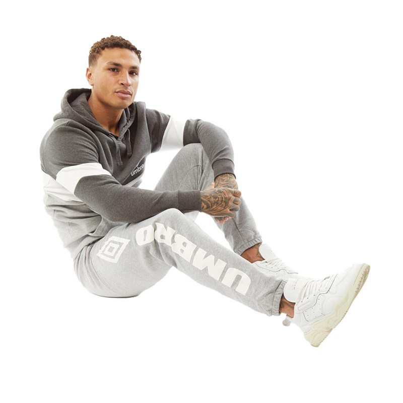 Buy Umbro Mens Side Logo Sweat Pants Grey Marl