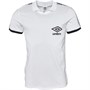 Umbro Mens Taped High V Polo Brilliant White/Black