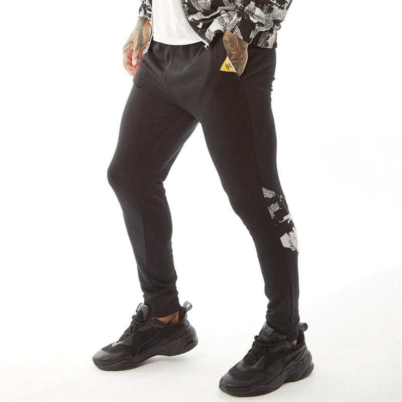 Umbro Mens Urban Club Knit Track Pants Black/Micro Chip