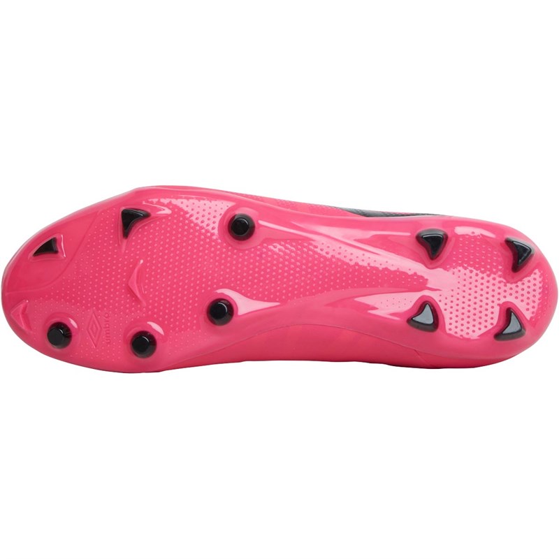 Umbro Mens Velocita VI Club FG Firm Ground Pink Peacock / Black / White