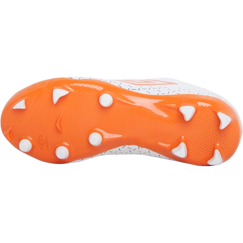 Umbro Junior Velocita V League FG Firm Ground White / Carrot / Frost Gray