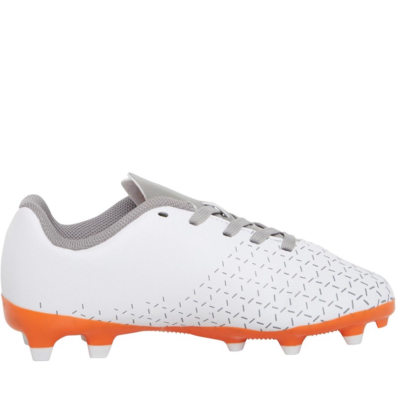 Umbro Junior Velocita V League FG Firm Ground White / Carrot / Frost Gray