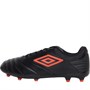 Umbro Mens Tocco Club FG Firm Ground Black / Cherry Tomato
