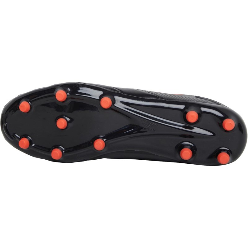 Umbro Mens Tocco Club FG Firm Ground Black / Cherry Tomato