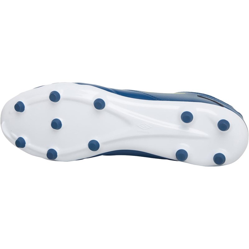 Umbro Mens Tocco Club FG Firm Ground Blue Sapphire / Lime Punch / White