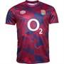 Umbro Mens England Rugby Warm Up Jersey Persian Red/Beet Red/Blue Depths