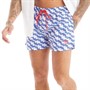 Umbro Mens Turmoil Swim Shorts White/Deep Surf/Scarlet