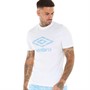 Umbro Mens Copa T-Shirt White/Cool Blue