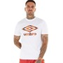 Umbro Mens Campeon T-Shirt White/Vermillion/Yellow