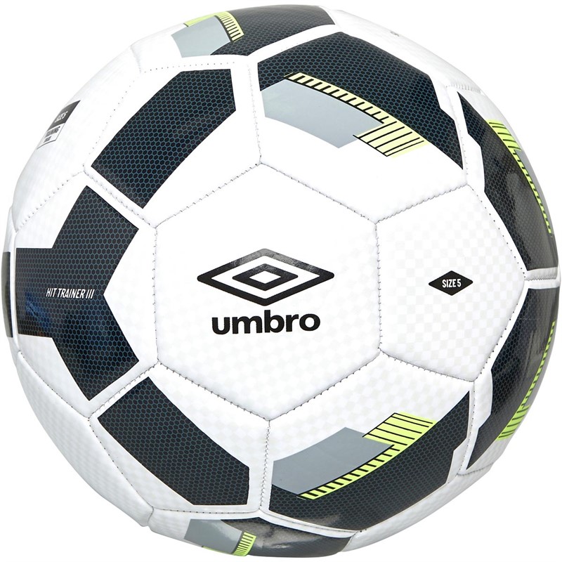 Umbro Hit Trainer III Training Football White/Black/Safety Yellow/Mid Grey