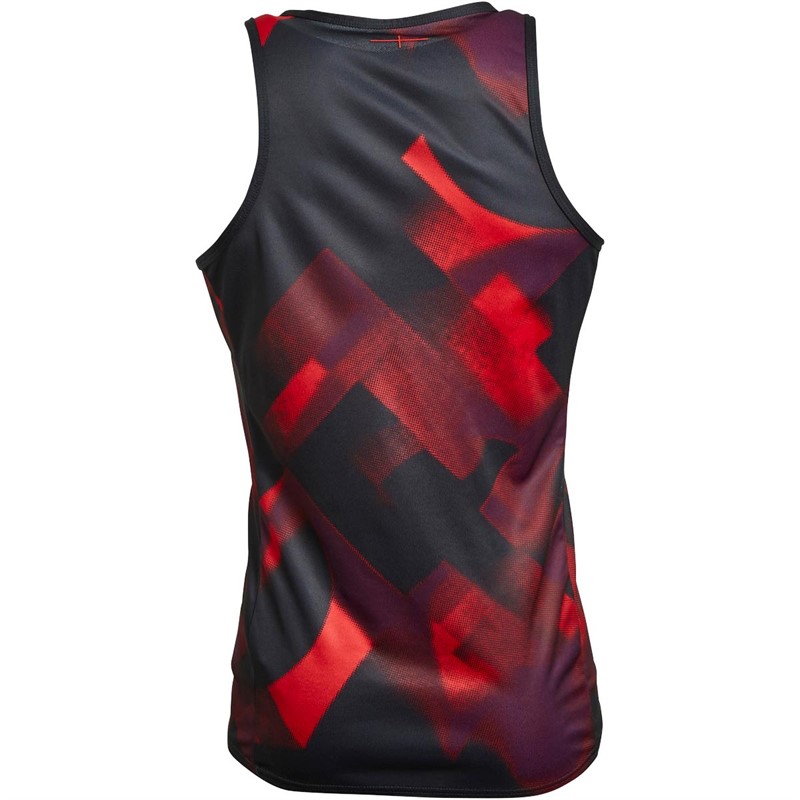 Umbro Mens England Rugby Gym Vest Fiery Red/Dark Purple/Black