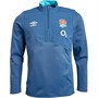 Umbro Mens England Rugby 1/4 Zip Fleece Ensign Blue/Bachelor Button