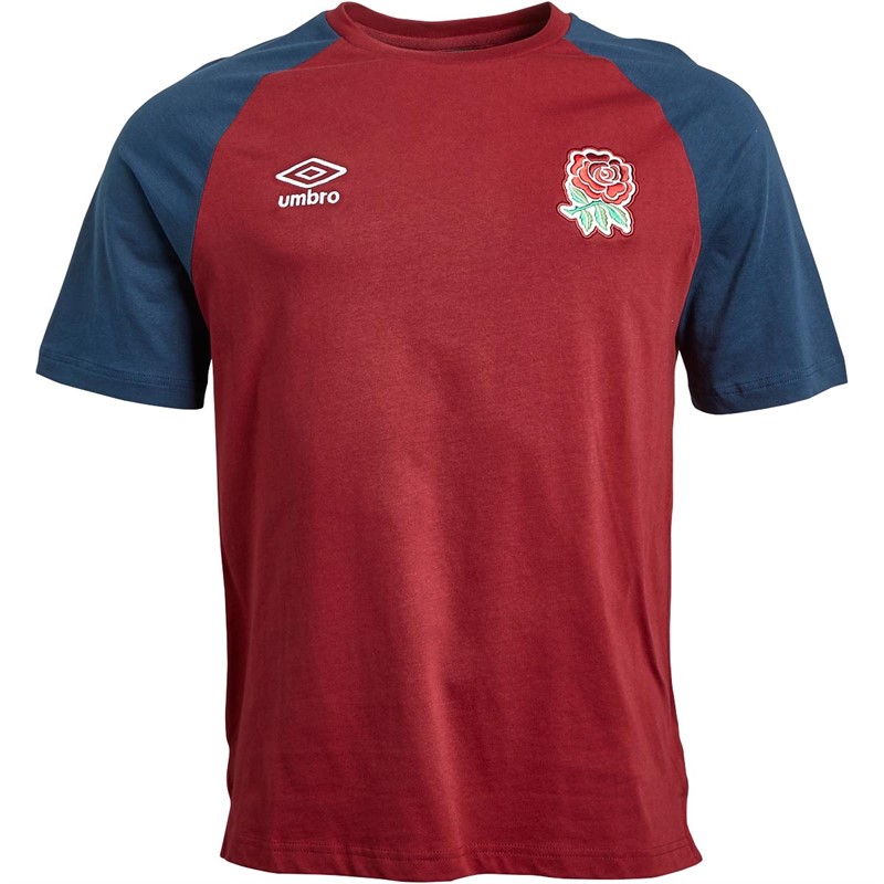 Buy Umbro Mens England Rugby Classic Top Rhubarb/Moonlight