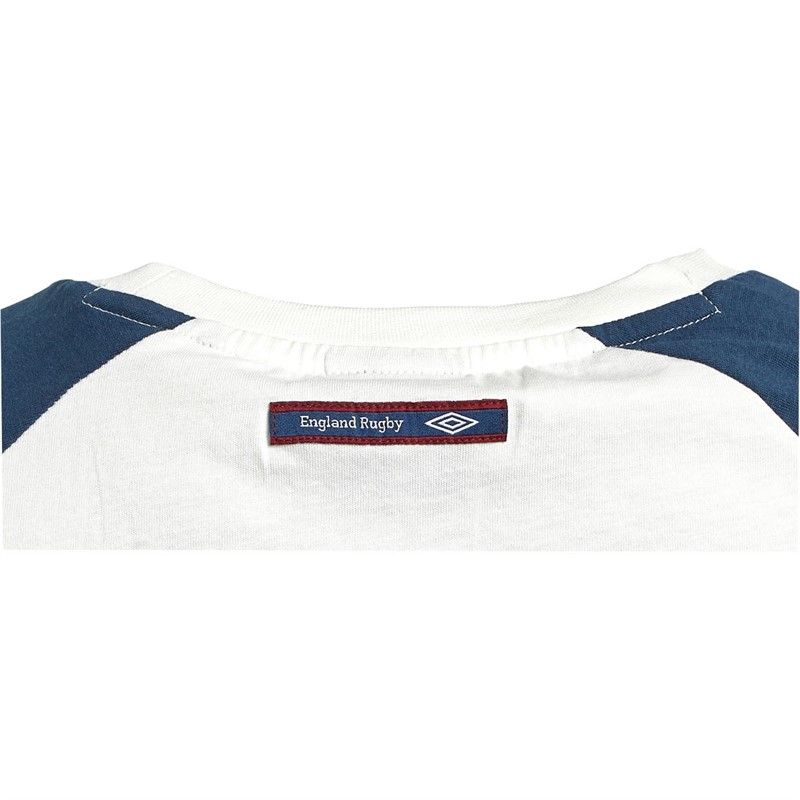 Umbro Mens England Rugby Classic Top Cloud Dancer/Moonlight