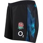 Umbro Mens England Rugby Training Shorts Black/Bachelor Button/Ensign Blue