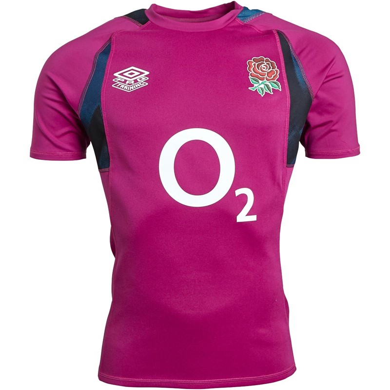 Umbro Mens England Rugby Training Jersey Wild Aster/Bachelor Button/Ensign Black