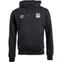 Umbro Mens England Rugby Classic Quilted Hoodie Black