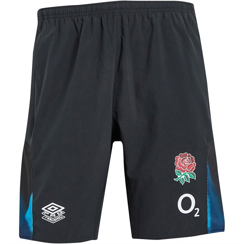 Buy Umbro Mens England Rugby Gym Shorts Black/Bachelor Button/Ensign Blue