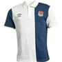 Umbro Mens England Rugby Classic Stripe Polo Cloud Dancer/Moonlight
