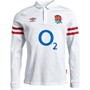 Umbro Mens England Rugby Home Classic Long Sleeve Jersey White