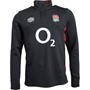 Umbro Mens England Rugby Mid Layer Top Black/Fiery Red/Dark Purple