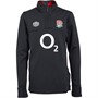 Umbro Junior England Rugby Mid Layer Top Black/Fiery Red/Dark Purple