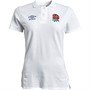 Umbro Womens England Rugby CVC Polo Brilliant White