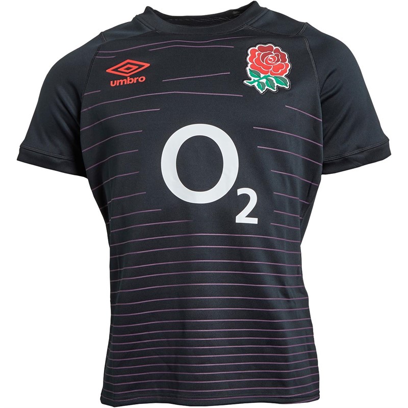 Umbro Mens England Rugby Alternate Jersey Black