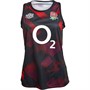Umbro Womens England Rugby Racer Back Vest Fiery Red/Dark Purple/Black