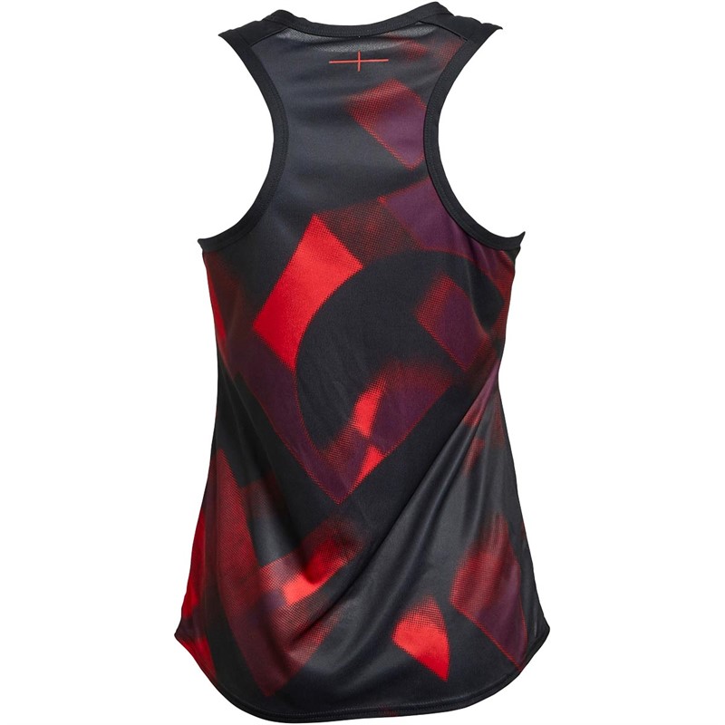 Umbro Womens England Rugby Racer Back Vest Fiery Red/Dark Purple/Black