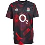 Umbro Junior England Rugby Warm Up Jersey Fiery Red/Dark Purple/Black
