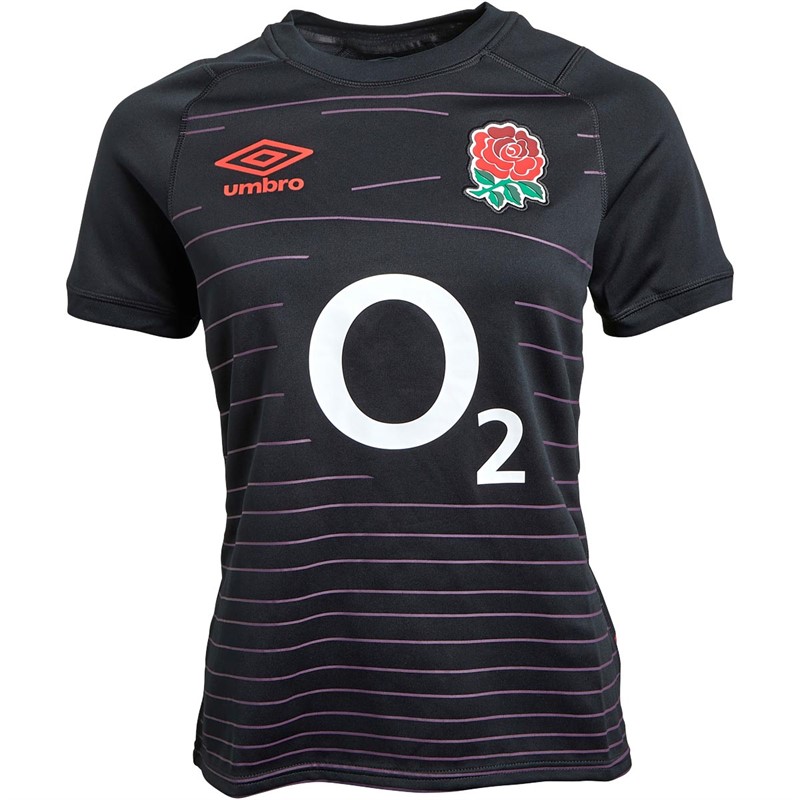 Umbro Womens England Rugby Alternate Jersey Black