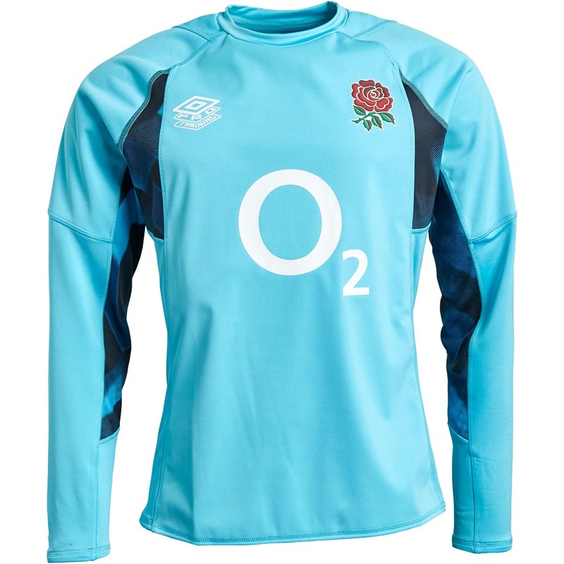 Umbro Mens England Rugby Drill Top Bachelor Button/Ensign Blue/Black