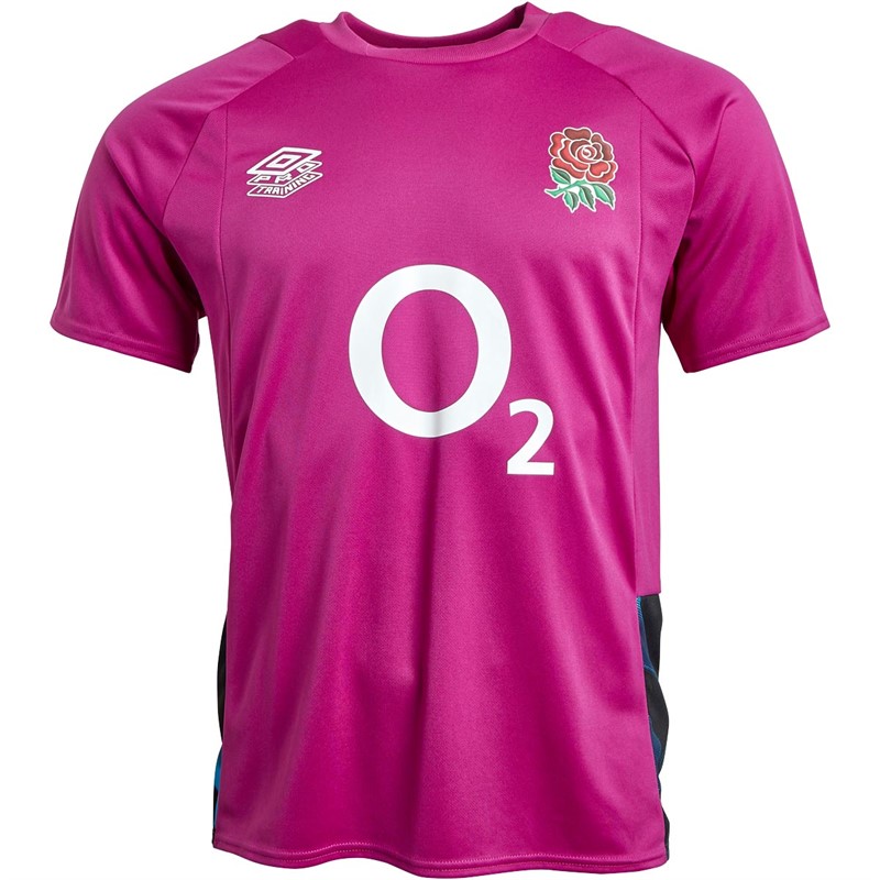 Umbro Mens England Rugby Gym Top Wild Aster/Bachelor Button/Ensign Black/Black