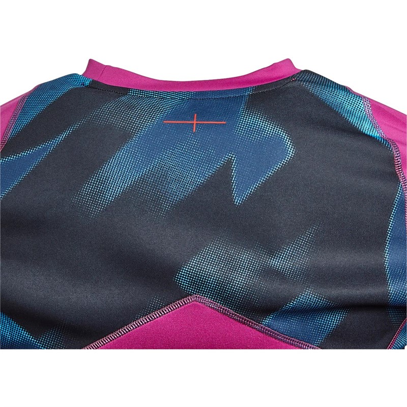 Umbro Mens England Rugby Long Sleeve Training Jersey Wild Aster/Bachelor Button/Ensign Black