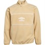 Umbro Mens Active Style 1/4 Zip Polar Fleece Pebble/White