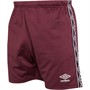 Umbro Herren Active Style Taped Tricot Short Shorts Burgunderrot