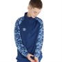 Umbro Junior Boys Alliance Graphic Training 1/4 Zip Top Teamwear Navy