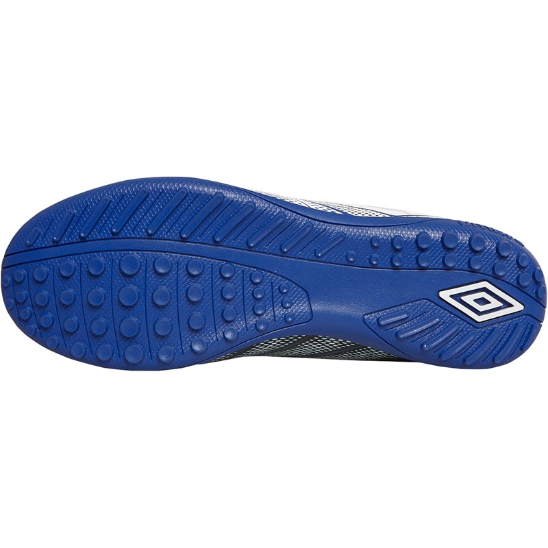 Umbro Chaussures de football Junior Velocita Elixir 1.0 TF Astro Blanc/Noir/Bleu Royal