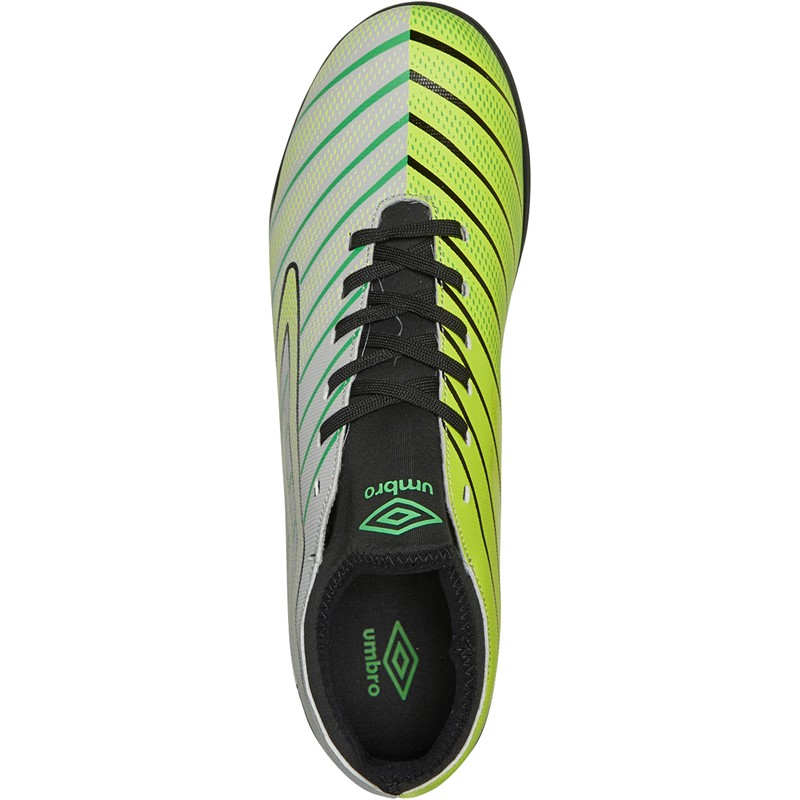 Umbro Mens Velocita Elixir 1.0 TF Astro Football Boots High-Rise/Safety Yellow/Vibrant Green/Black