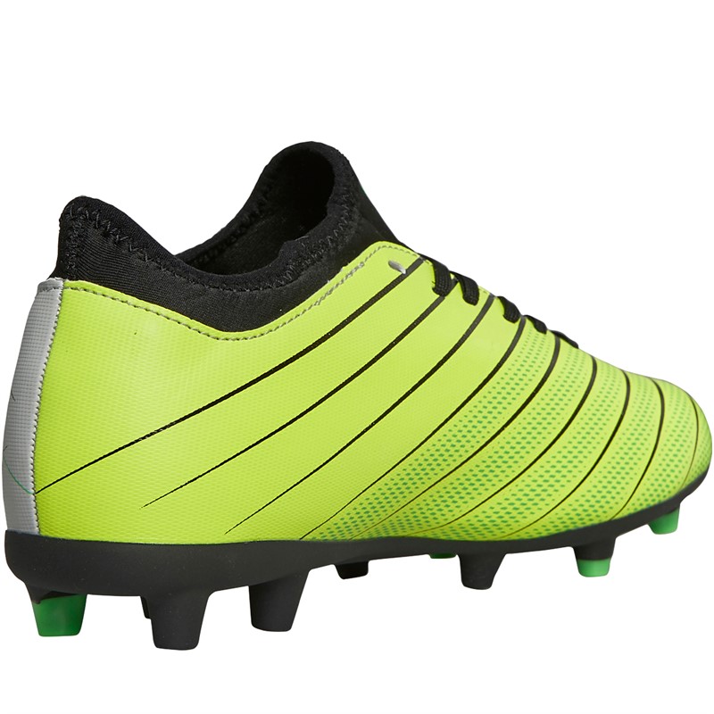 Umbro Junior Velocita Elixir 1.0 FG Firm Ground Football Boots High-Rise/Safety Yellow/Vibrant Green/Black