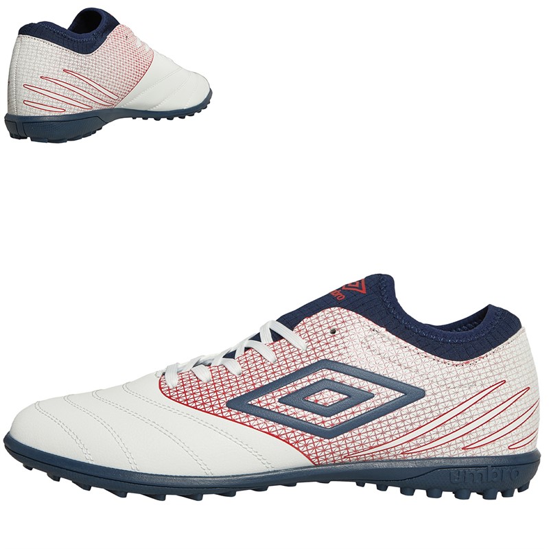 Umbro Chaussures de Football Astro Tocco IV 1.0 TF Homme Bleu Azur/Bleu Clair/Rouge Rococo