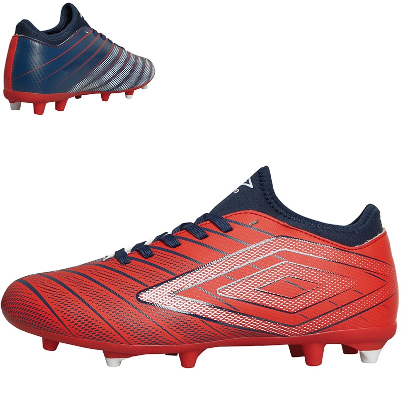 Umbro Dziecięce Velocita Elixir 1.0 FG Firm Ground Buty Piłkarskie Czerwony