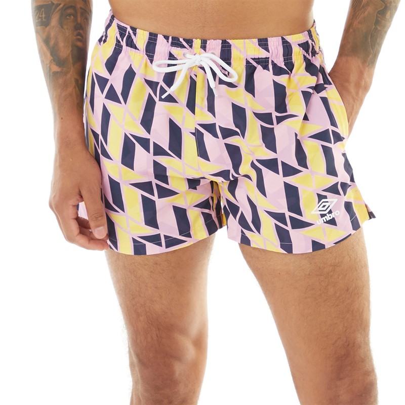 Umbro Mens 1990 Vintage Swim Shorts Multi