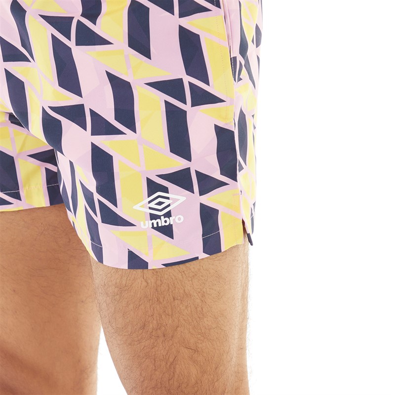 Umbro Mens 1990 Vintage Swim Shorts Multi