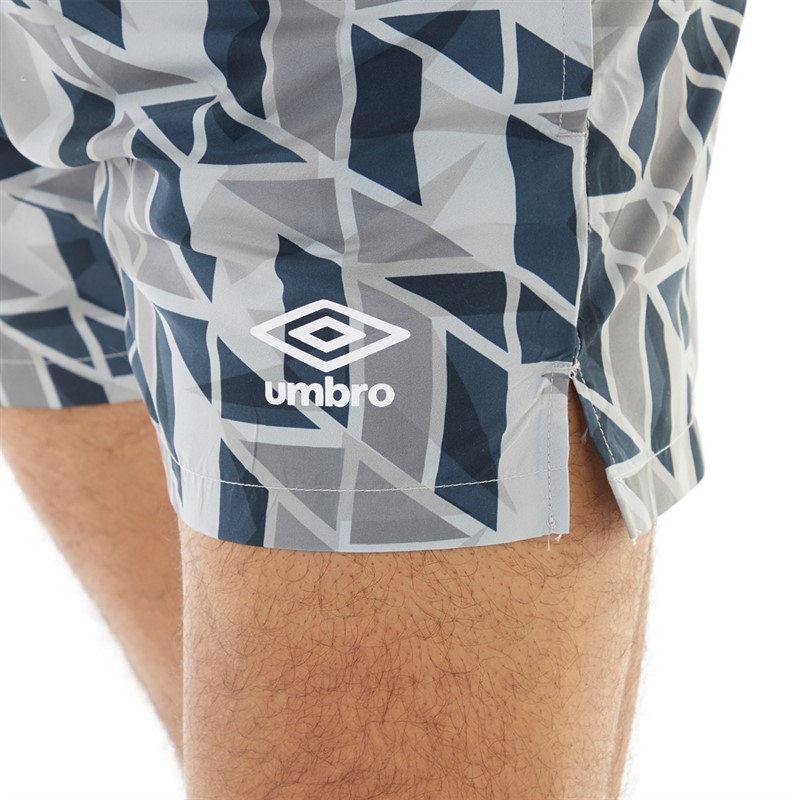 Umbro Mens 1990 Vintage Swim Shorts Silver City